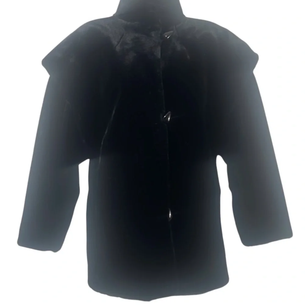 Vintage Sportowne Black Faux Fur Coat,Expressly for Dillards,size 6 - Picture 6 of 15